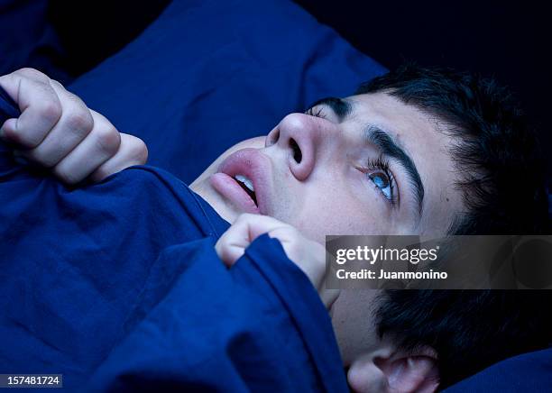 nightmare - sleeping boys stockfoto's en -beelden