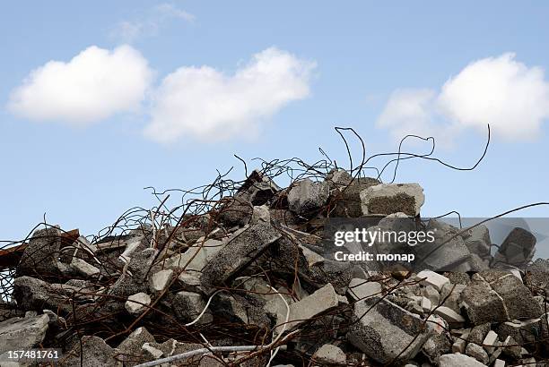 construction scrap - destroys stock pictures, royalty-free photos & images