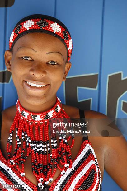 zulu woman from south africa - zulu women stock pictures, royalty-free photos & images