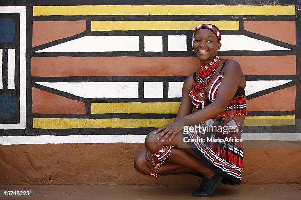 tribal zulu woman from south africa - zulu tribe stock pictures, royalty-free photos & images
