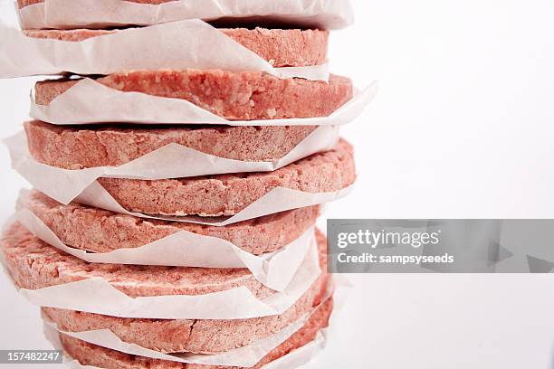 hamburgers - frozen meat stock pictures, royalty-free photos & images