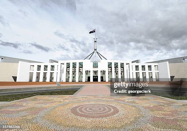 australian parliament - parliament house canberra stock pictures, royalty-free photos & images