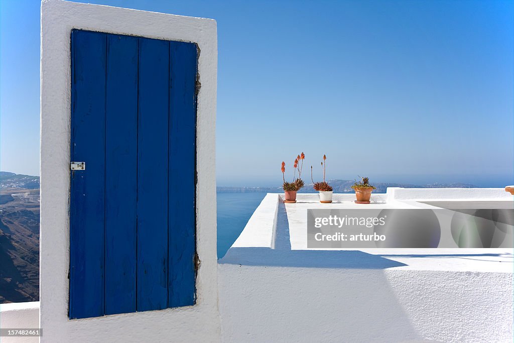 Blue door to nowhere