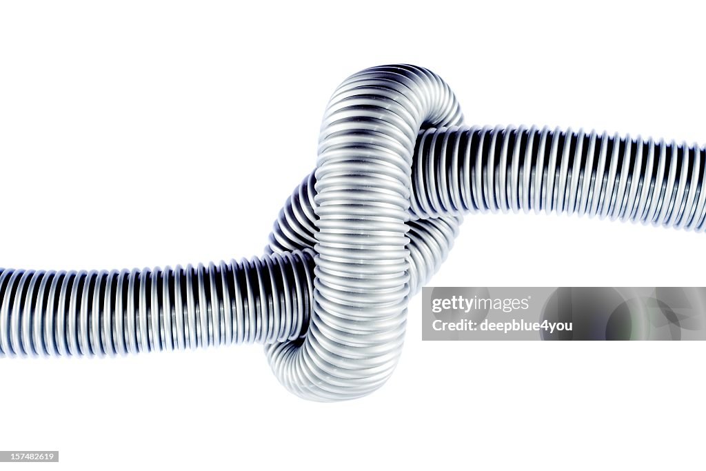 Flexible Kunststoff U-Bahn, isoliert auf weiss