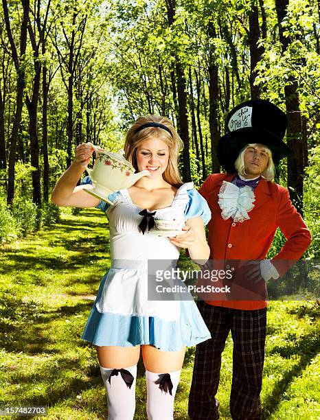 alice in wonderland - mad hatter stock pictures, royalty-free photos & images