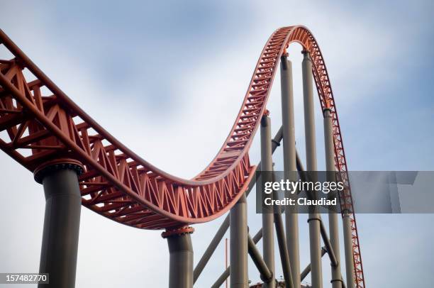 roller coaster - moving down stock pictures, royalty-free photos & images