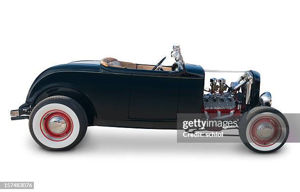 ford roadster from 1932 - old car side view stock pictures, royalty-free photos & images