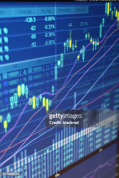 digital stock chart - vertical screen stock pictures, royalty-free photos & images