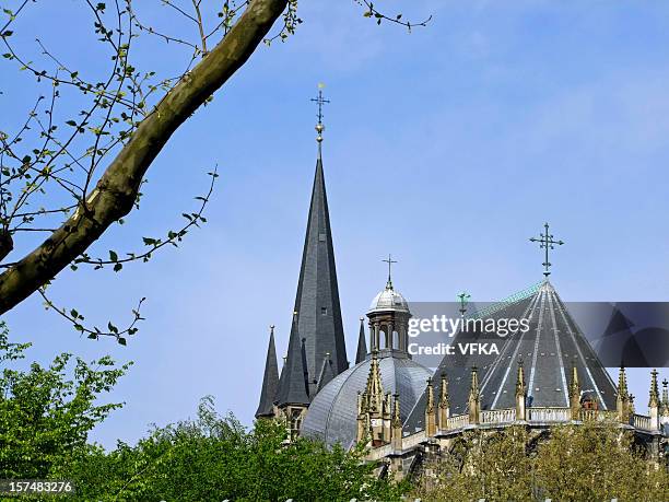 catedral de aquisgrán (aachener dom - aachen fotografías e imágenes de stock