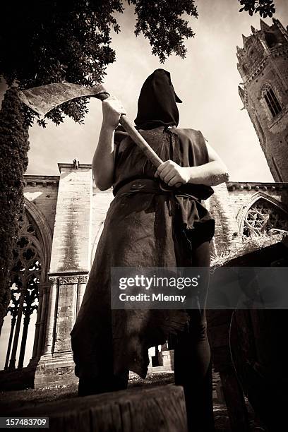 the headsman - executioner stock pictures, royalty-free photos & images