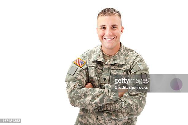 happy military man - usa military uniform stock pictures, royalty-free photos & images