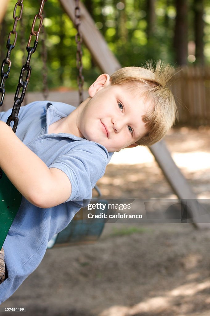 Boy on a swing