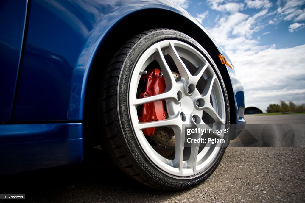 Low angle sports car tire