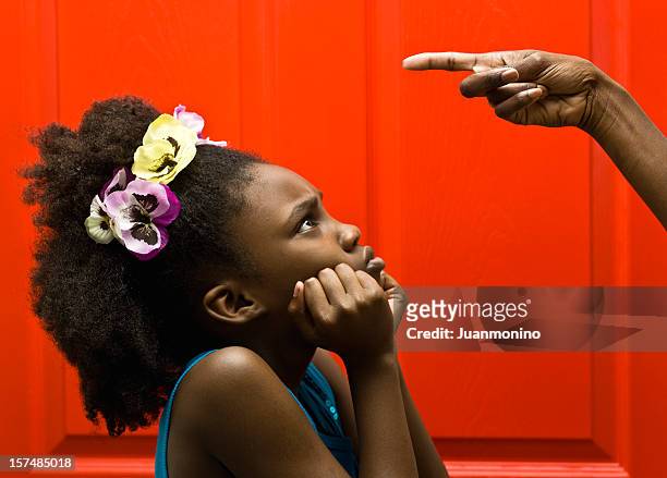 scolding the child - beautiful ethiopian girls stockfoto's en -beelden