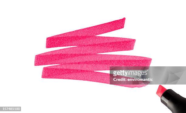 swash of a highlighter pen. - highlighter stock pictures, royalty-free photos & images