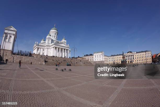 senate square helsinki finland - senate square stockfoto's en -beelden