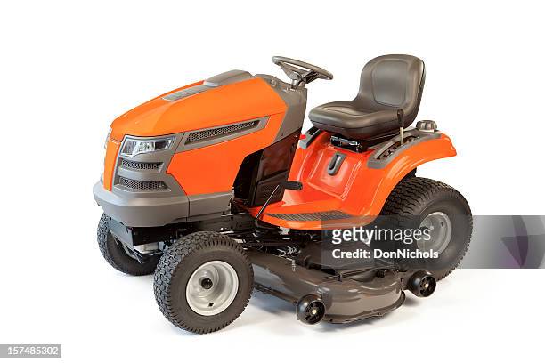 riding lawn mower isolated - mower stock pictures, royalty-free photos & images