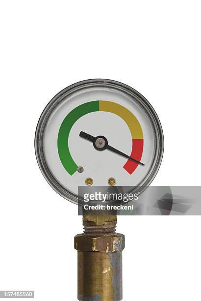 manómetro de presión-rojo - pressure gauge fotografías e imágenes de stock