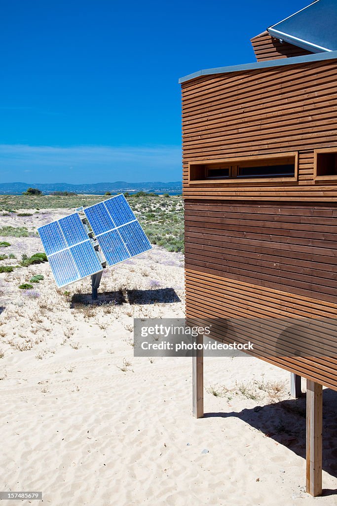 Bio house with solar panels