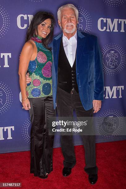 Wanda Miller and Kenny Rogers attend the CMT Artist of the Year Awards at The Factory At Franklin on December 3, 2012 in Franklin, Tennessee.