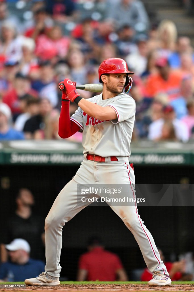 Trea Turner Of The Philadelphia Phillies Bats During The Third Inning
