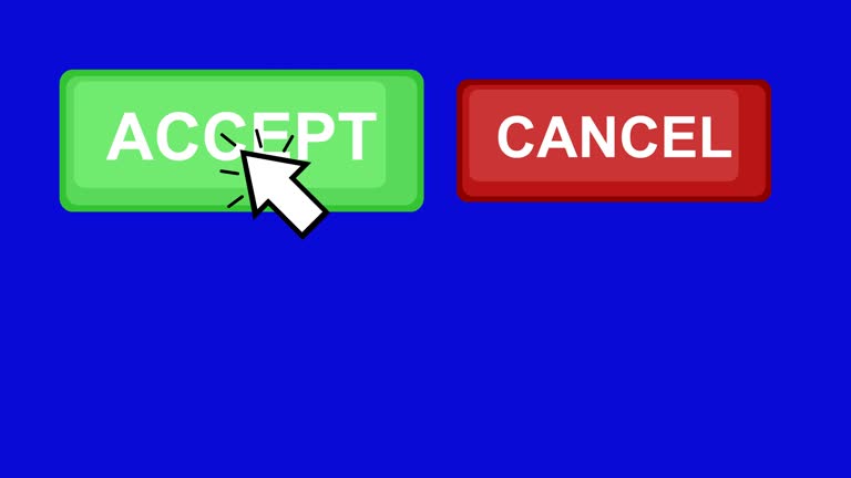 Acceptive Animation video animation pointer pc click button accept or cancel 동영상 ...