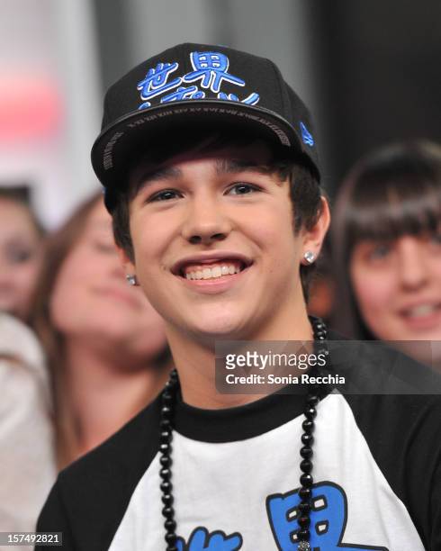 Austin Mahone On New.Music.Live at MuchMusic Headquarters on December 3, 2012 in Toronto, Canada.