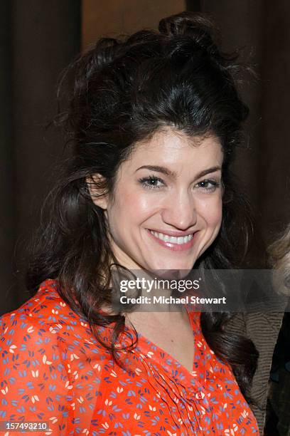 Actress Sarah Stiles attends the after party for the 25th anniversary celebrity stage reading of "Steel Magnolias" at Veranda on December 3, 2012 in...