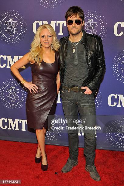 Katherine Church and Eric Church arrive at the 2012 CMT Artists Of The Year at The Factory At Franklin on December 3, 2012 in Franklin, Tennessee.