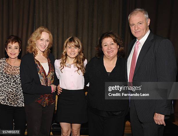 Actresses Annie Potts, Jan Maxwell, Celia Keenan-Bolger and Margo Martindale with writer Robert Harling attend the after party for the 25th...