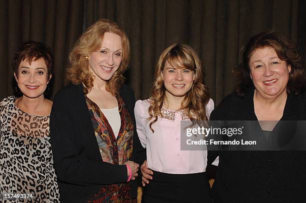 Actresses Annie Potts, Jan Maxwell, Celia Keenan-Bolger and Margo Martindale attend the after party for the 25th anniversary celebrity stage reading...