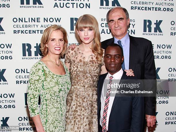 Kerry Kennedy, Taylor Swift, Vincent A. Mai and Frank Mugisha attend the Robert F. Kennedy Center for Justice and Human Rights 2012 Ripple of Hope...