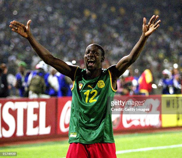 African Nations Cup, African Nations Cup Final, Cameroon v Senegal, Final, 26 March Stadium, Bamako, Mali. Lauren Etame Mayer celebrate their...
