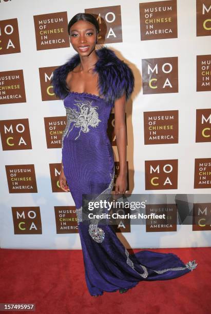 Model Georgie Badiel attends the Museum of Chinese in America's Annual Legacy awards dinner at Cipriani Wall Street on December 3, 2012 in New York...