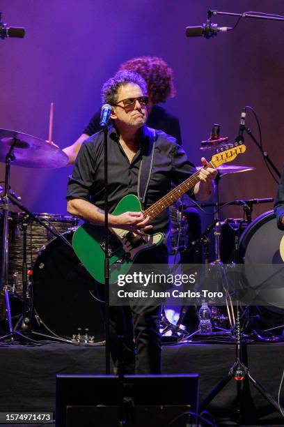 Singer-songwriter Andres Calamaro performs at Tio Pepe Festival on July 27, 2023 in Jerez de la Frontera, Spain.