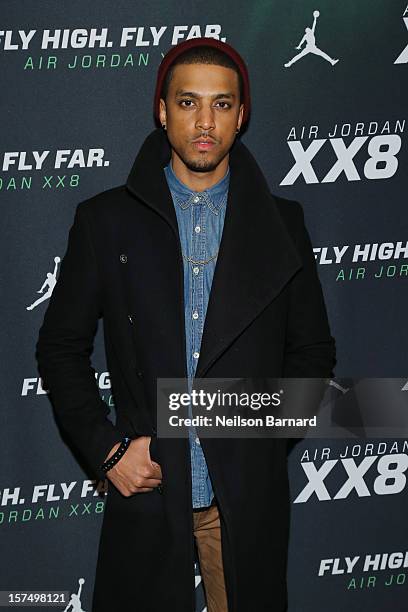 Mateo Jordan attends the Dare To Fly AJXX8 event at PH-D Rooftop Lounge at Dream Downtown on December 3, 2012 in New York City.