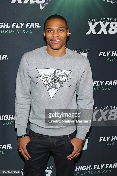 Russell Westbrook attends the Dare To Fly AJXX8 event at PH-D Rooftop Lounge at Dream Downtown on December 3, 2012 in New York City.