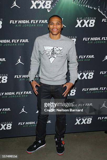 Russell Westbrook attends the Dare To Fly AJXX8 event at PH-D Rooftop Lounge at Dream Downtown on December 3, 2012 in New York City.