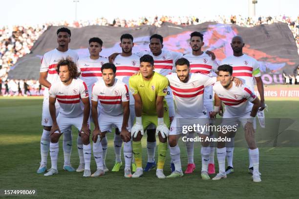 Player of Zamalek pose for a photo before the Arab Club Champions Cup Group C match between Al Nassr and Zamalek at the King Fahd Sports City in...