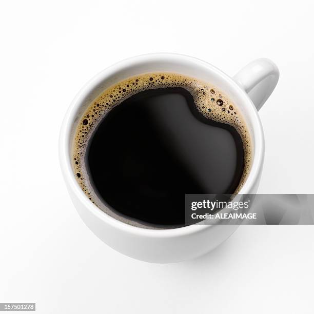 espresso coffe with clipping path - coffee cup isolated stock pictures, royalty-free photos & images