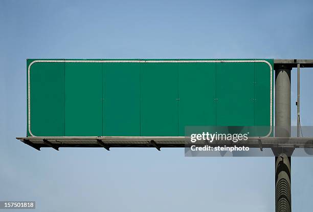 blank freeway sign - highway exit sign stock pictures, royalty-free photos & images