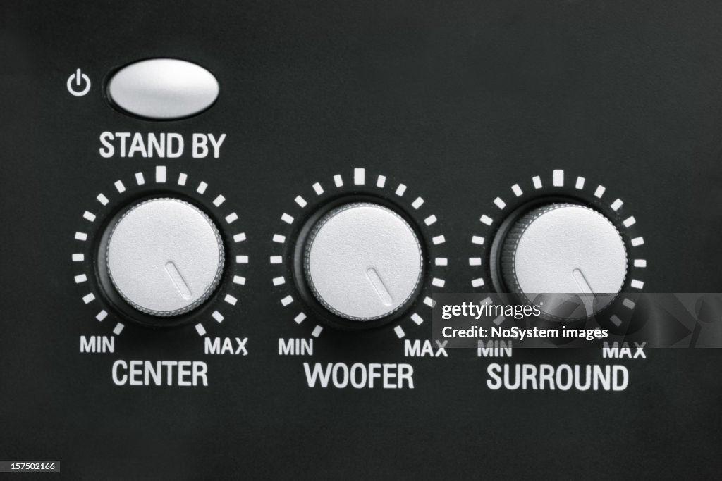 Buttons on surround audio device turned maximum