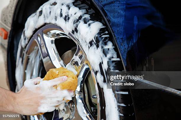 car tire wash - clean car stock pictures, royalty-free photos & images