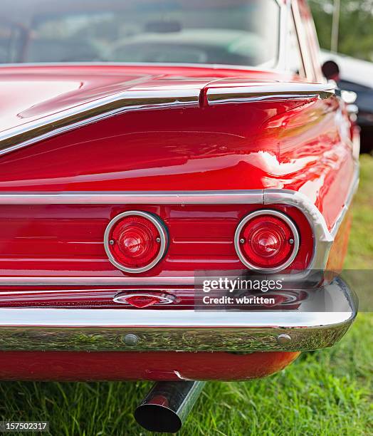 classic car series- tailfin - spoiler stock pictures, royalty-free photos & images