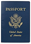 Passport - USA. Clipping Path.