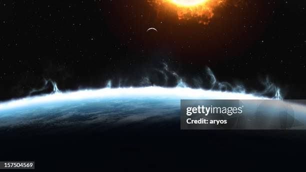 boiling earth - climate change - ozone layer stock pictures, royalty-free photos & images