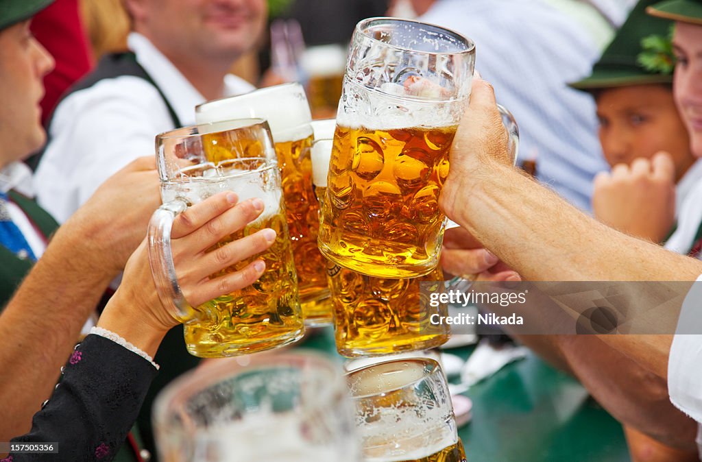 Bier auf dem Oktoberfest in München