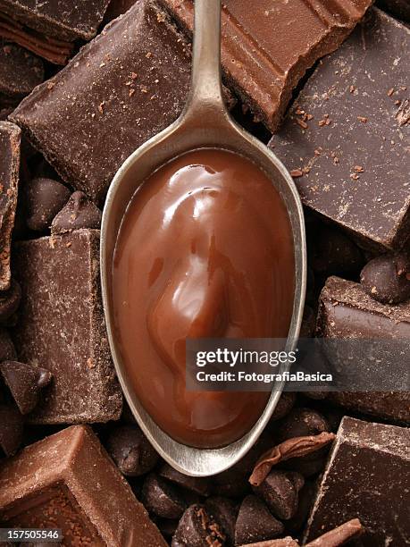 budino al cioccolato - mousse foto e immagini stock