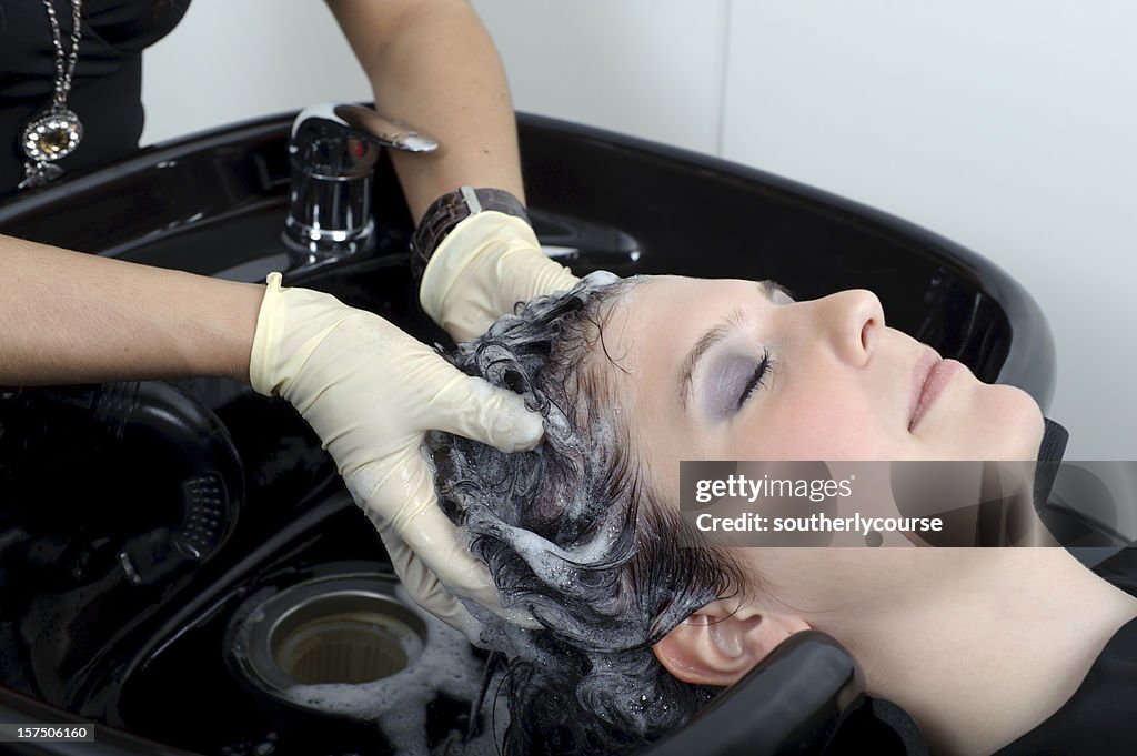 Young Woman at the Hairdresser's