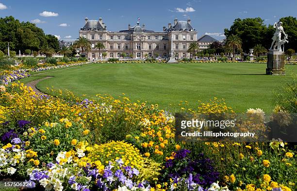 les jardins du luxembourg à paris - jardin du luxembourg photos et images de collection